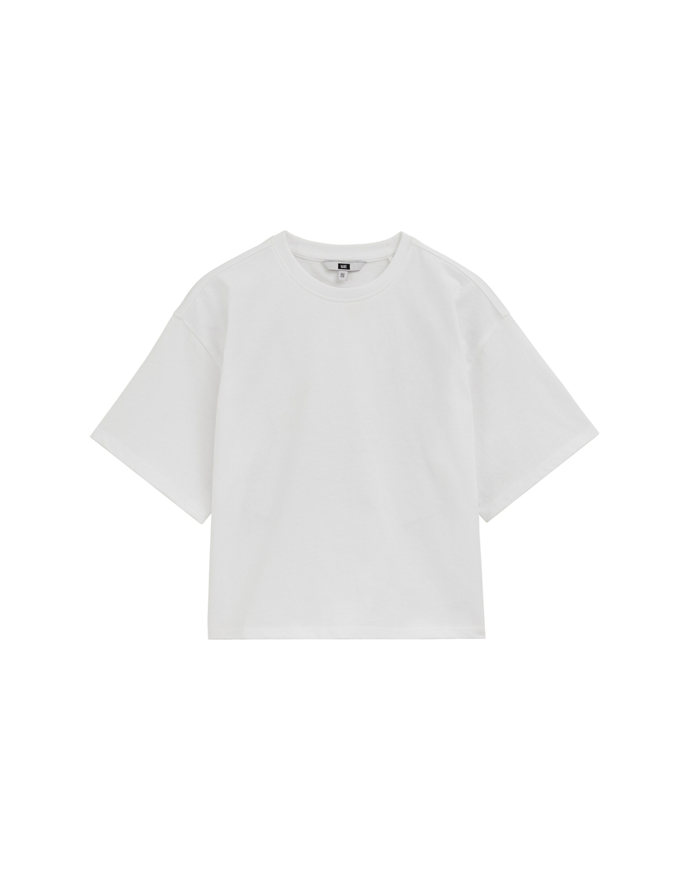 WE Fashion Тениска в бяло: отпред