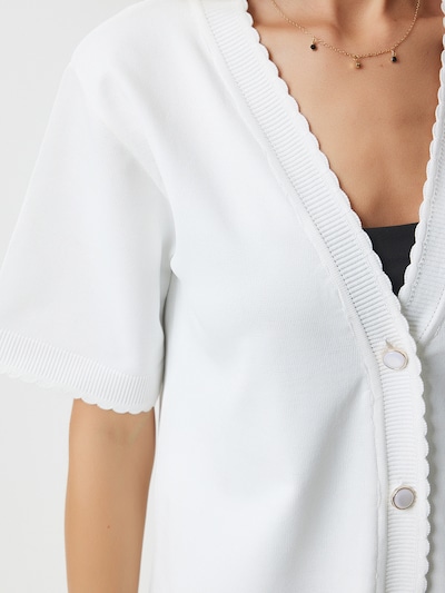 Happiness İstanbul Cardigan i S-M i hvid, Produktvisning