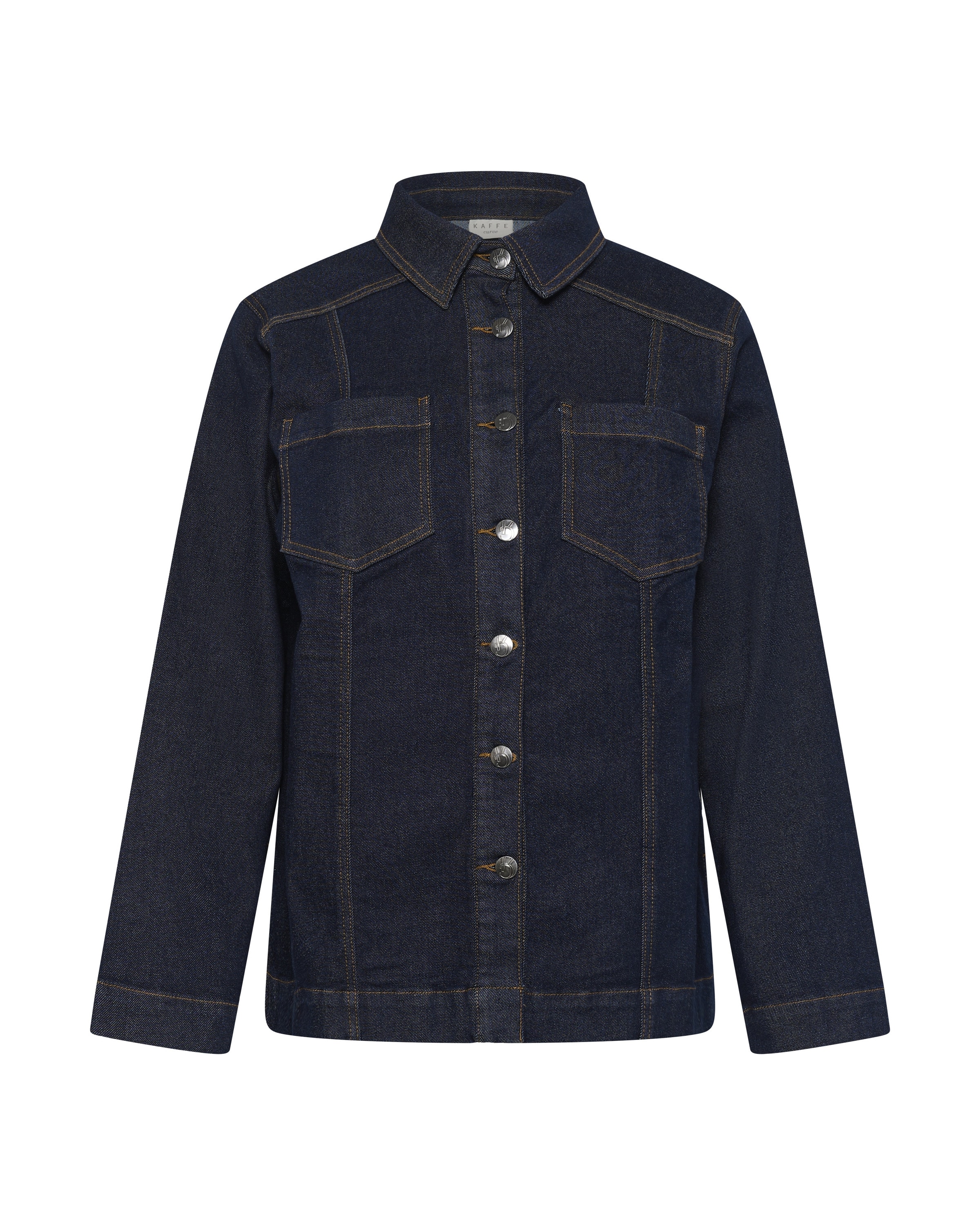KAFFE CURVE Bluse 'Allie' in Blau: Vorderseite