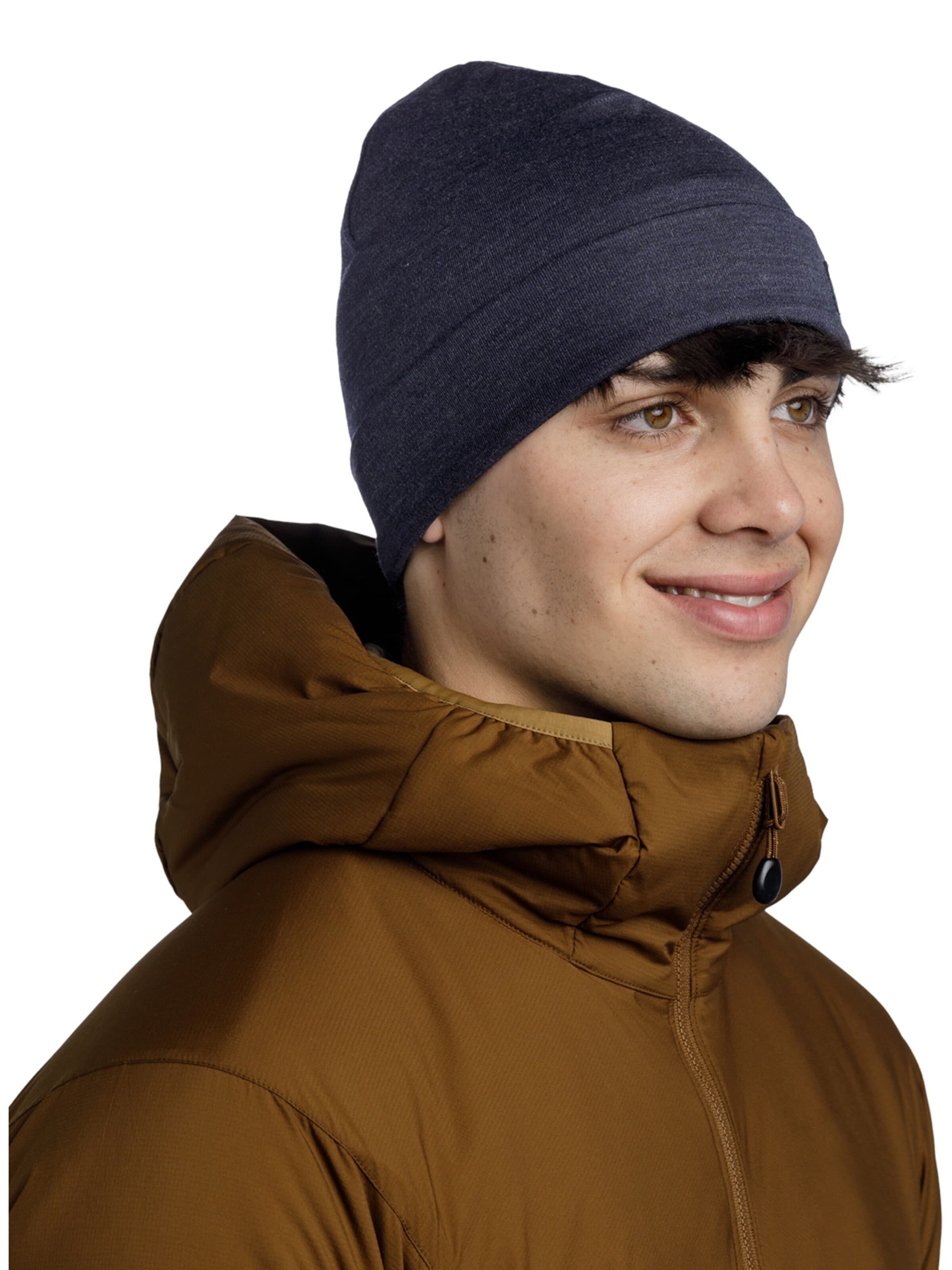BUFF Beanie 'Buff Merino Heavyweight Beanie' in Blue: front