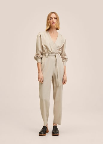 MANGO Jumpsuit 'Arnal' in Beige: predná strana