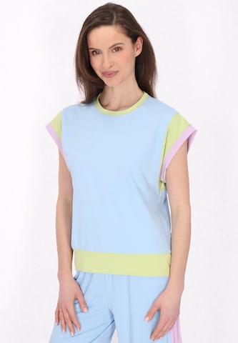 T-shirt usha BLUE LABEL en bleu : devant