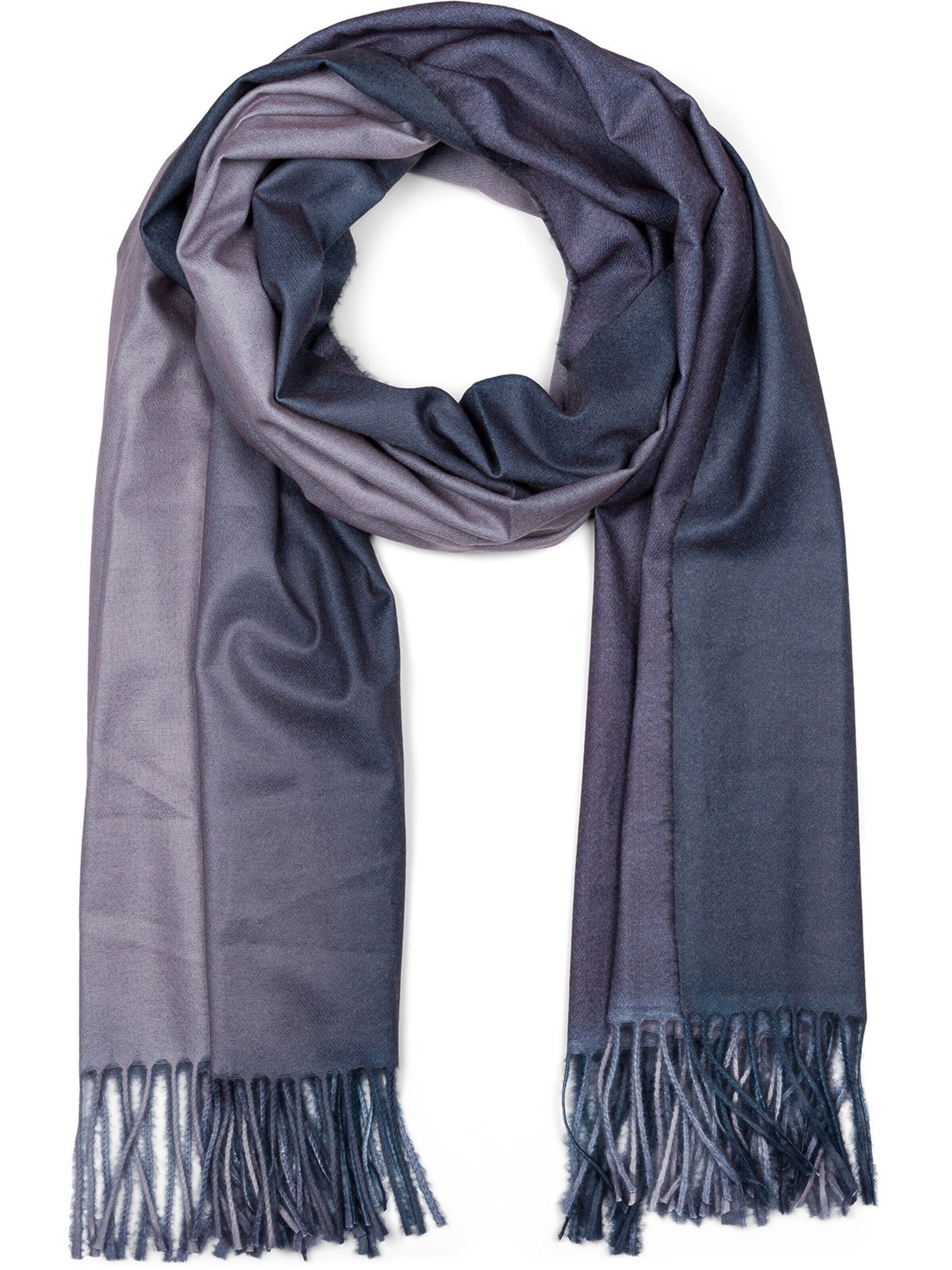 styleBREAKER Schal 'Schal mit 2-Farbigem Farbverlauf'‌‌‌‌‌‌‌‌‌ in Grau: Vorderseite