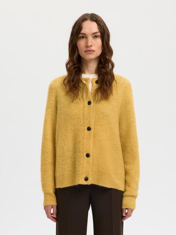 SELECTED - Casaco de malha 'LULU' em amarelo: frente