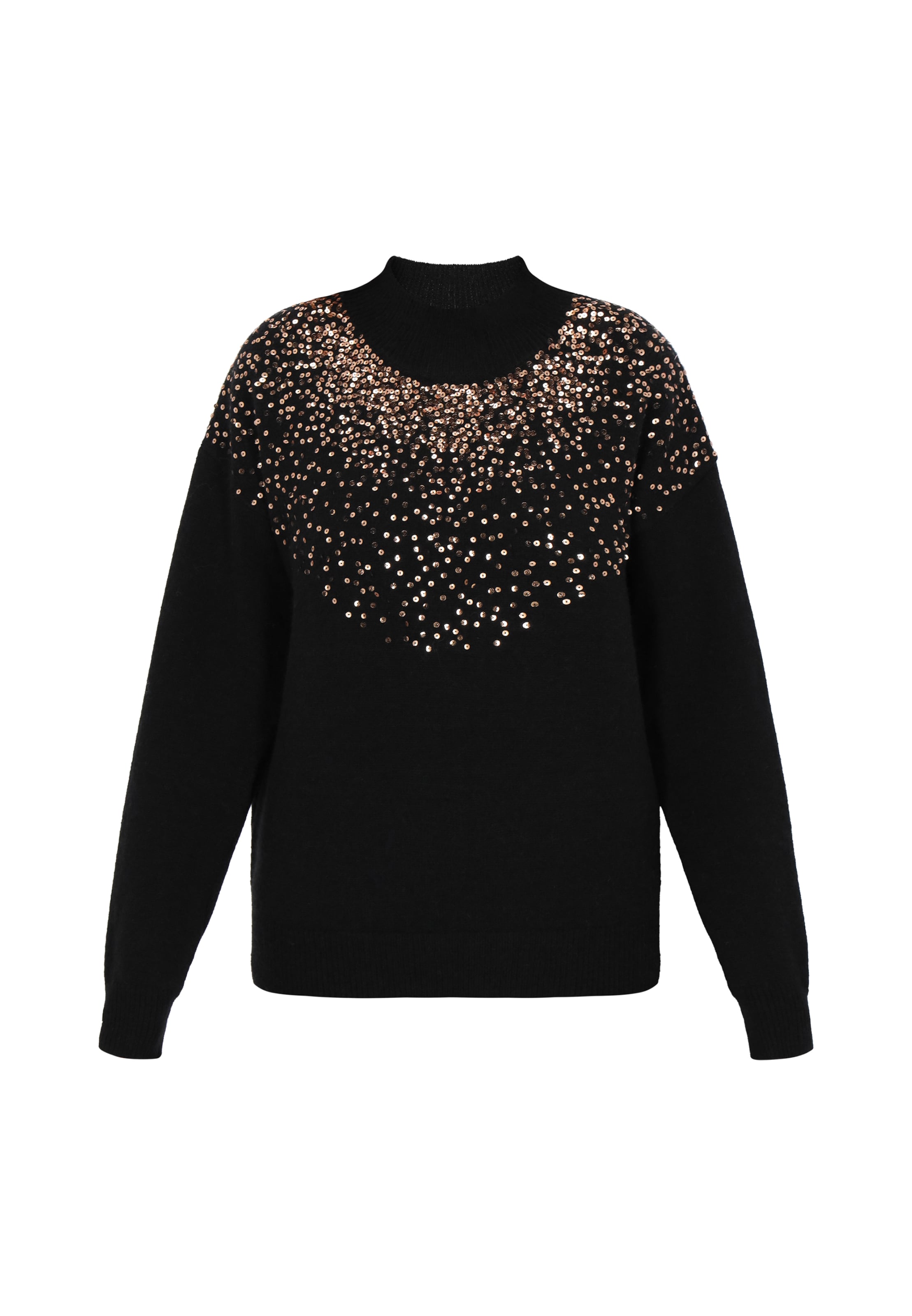 Pull-over faina en noir : devant