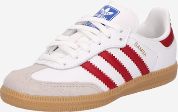 ADIDAS ORIGINALS - Sapatilhas 'Samba' em branco: frente