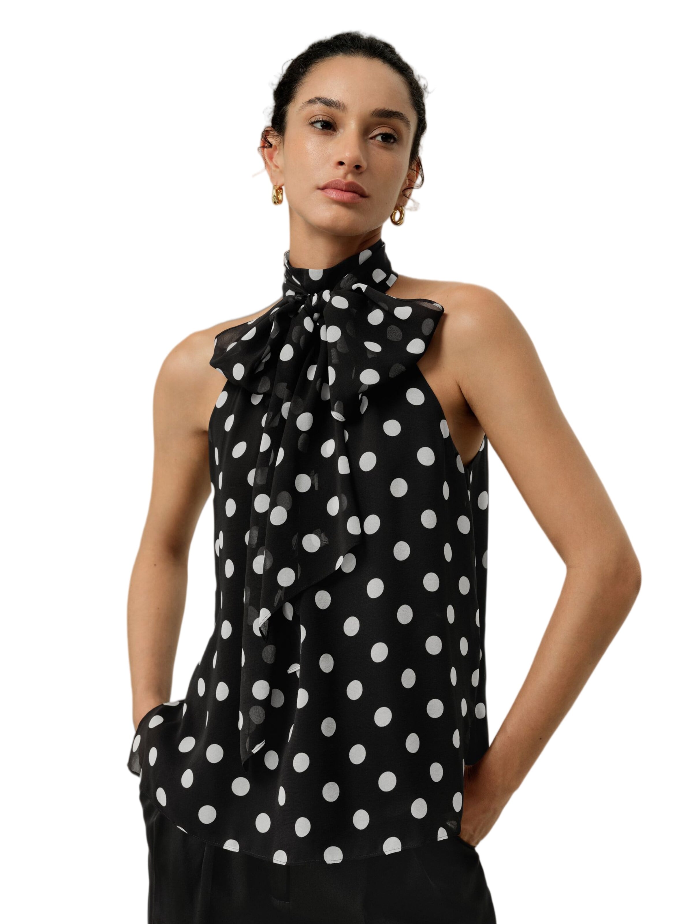 Lilysilk - Blusa en negro: frente