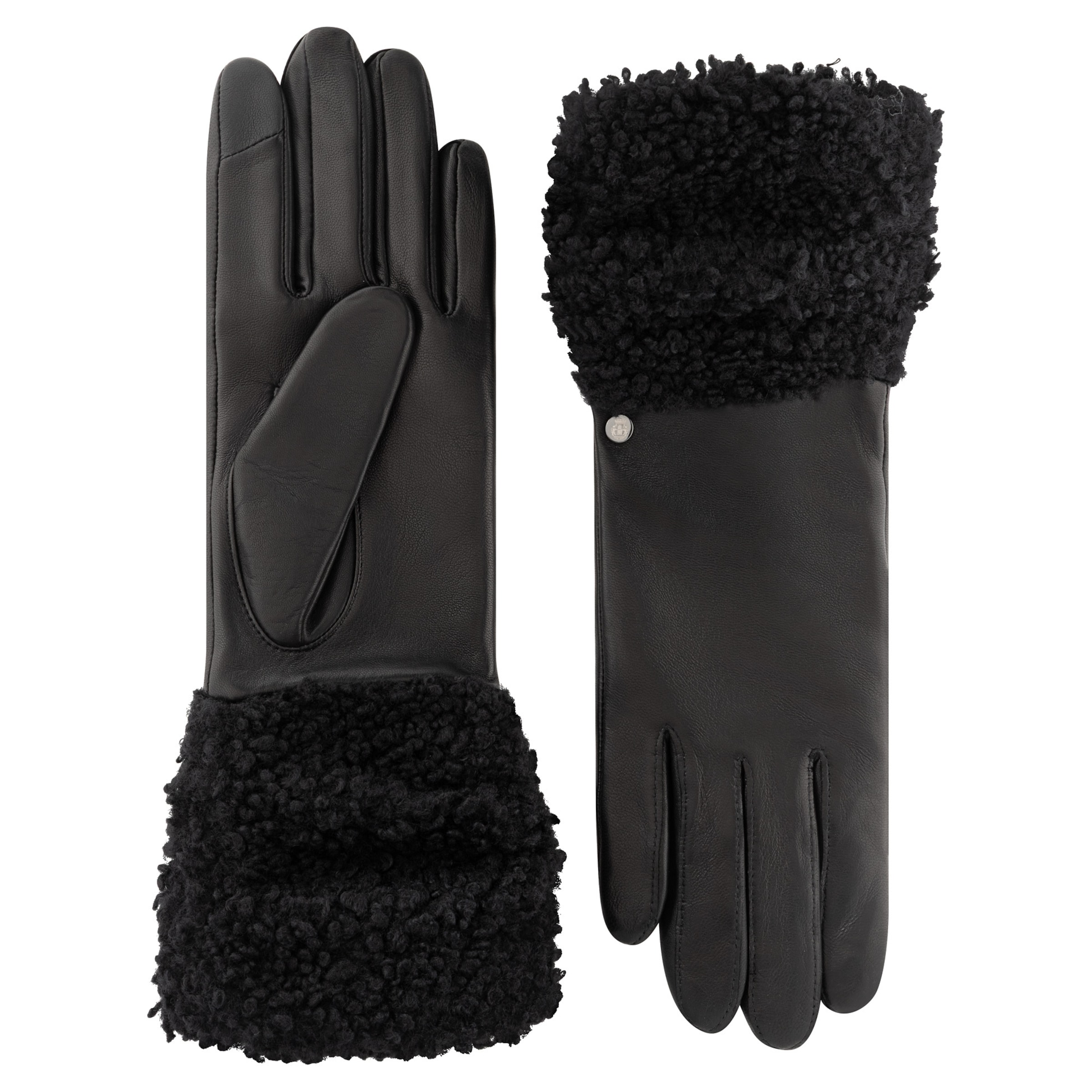 Roeckl Lederhandschuhe ' MONTROSE TOUCH' in Schwarz: Vorderseite