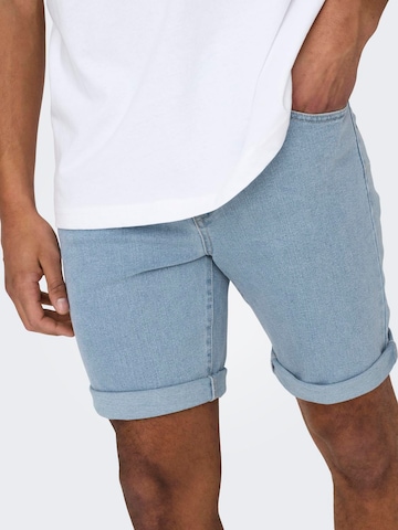 Only & Sons Regular Shorts 'PLY' in Blau