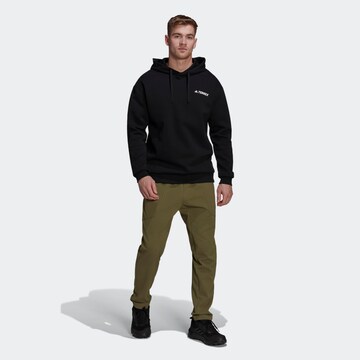 ADIDAS TERREX Athletic Sweatshirt in Black