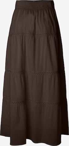 Jupe 'PCAstrid' PIECES en marron : devant