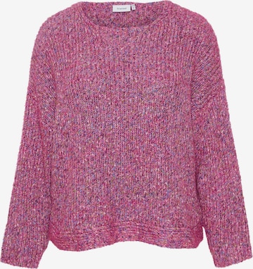 Fransa Curve Sweater 'Spotta' in Purple: front