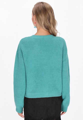 IZIA Gebreid vest 'Boho' in Groen