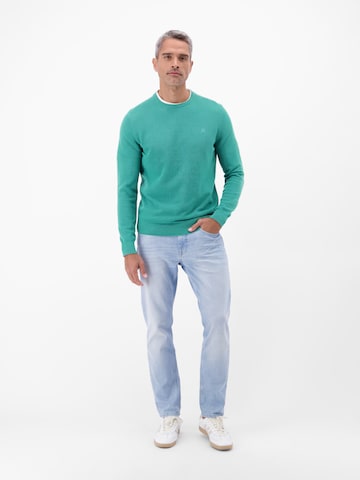 LERROS Sweatshirt in dynamischer 2-Tone-Optik in Grün