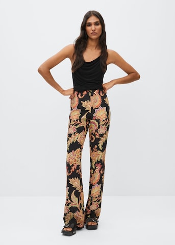 Wide Leg Pantalon 'Teddy' MANGO en noir