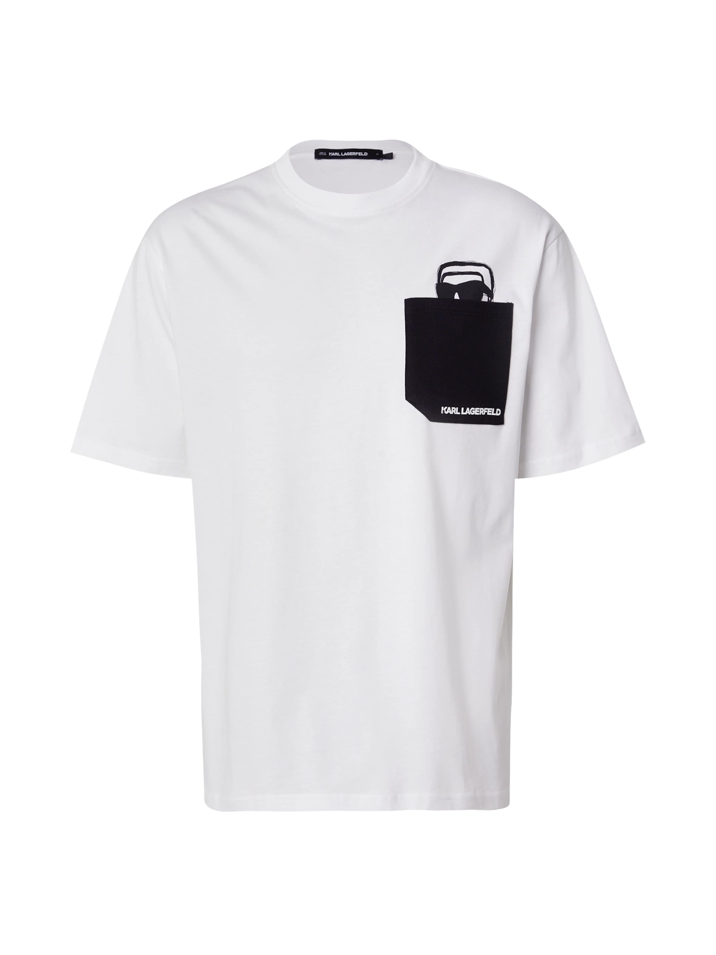 T-Shirt &#x27;Ikon Peek-A-Boo&#x27; Karl Lagerfeld en blanc : devant