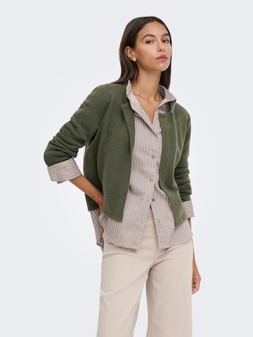 JDY Knit Cardigan 'JDYRue' in Green: front