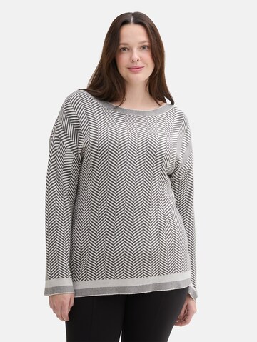 Tom Tailor Women + Sweater in Grey: front