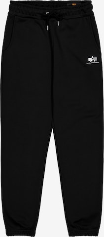 Effilé Pantalon ALPHA INDUSTRIES en noir : devant