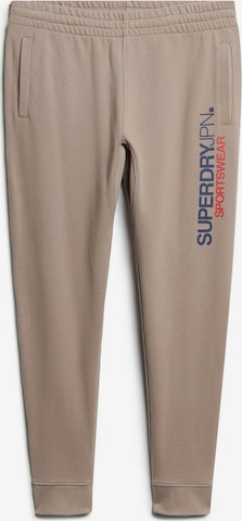 Superdry Tapered Pants in Beige: front