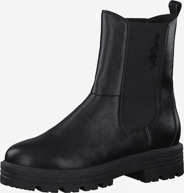 s.Oliver Chelsea Boots in Schwarz: predná strana