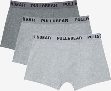 Boxeri de la Pull&Bear pe gri: față