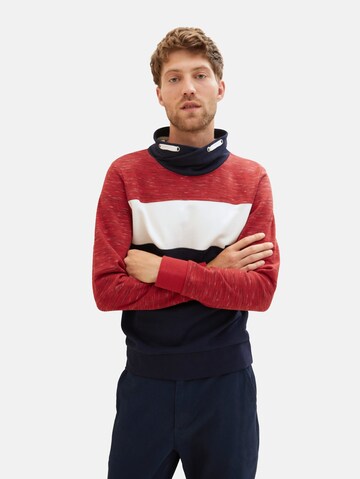 TOM TAILOR - Sweatshirt em vermelho