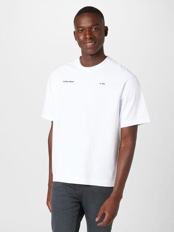 T-Shirt G-Star RAW en blanc : devant