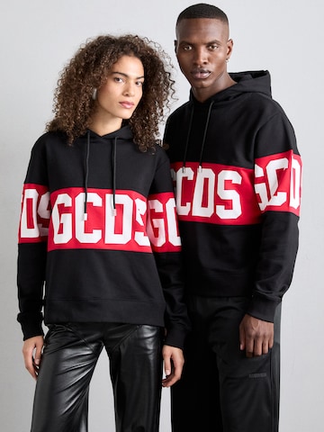 GCDS Sweatshirt in Black: front