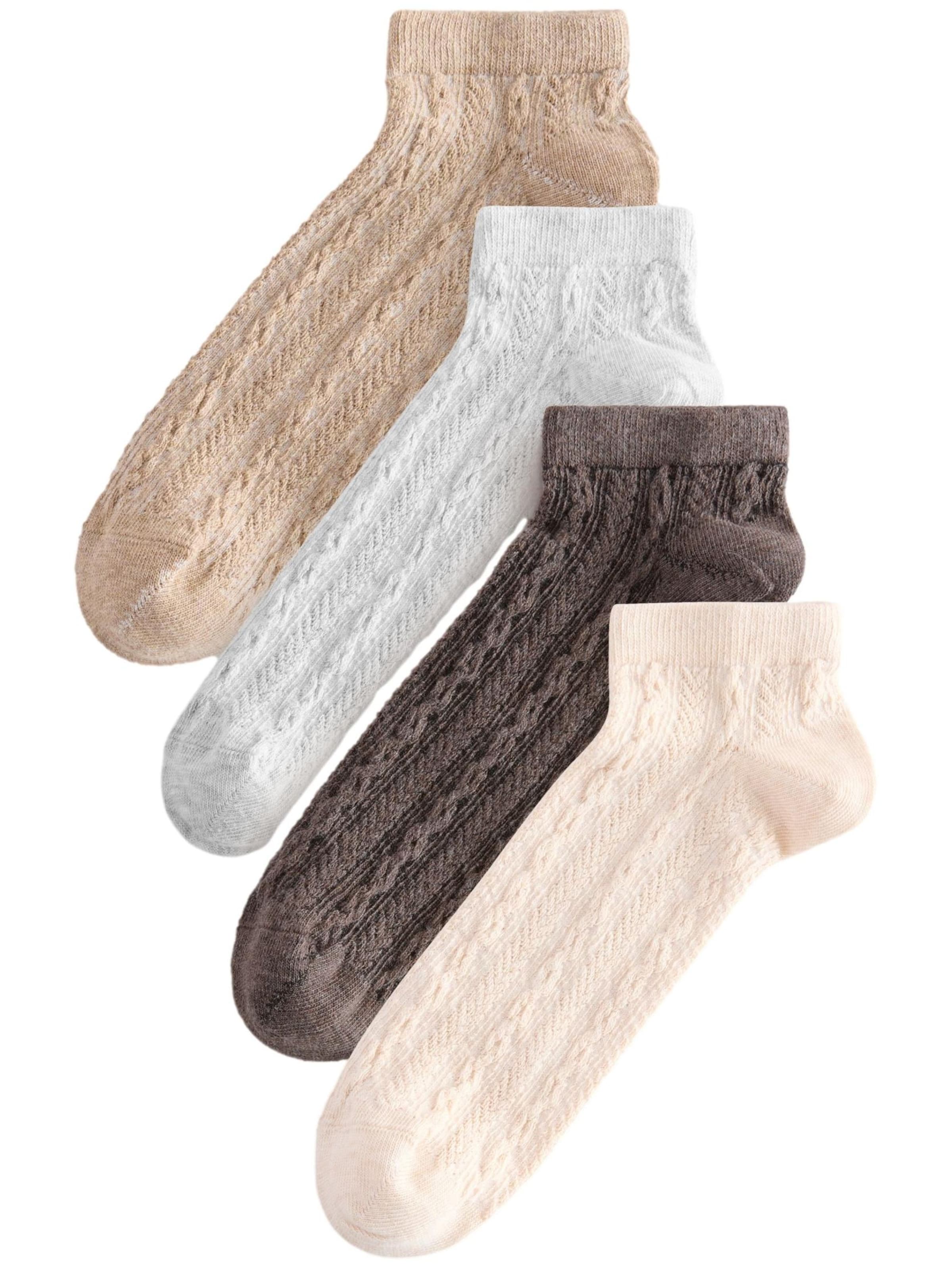 Next Къси чорапи в бежово: отпред