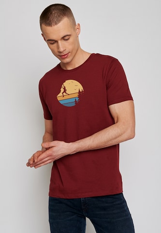 GREENBOMB Shirt 'Nature Cliffhanger' in Rood