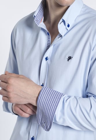 DENIM CULTURE Regular fit Button Up Shirt ' MILAN ' in Blue