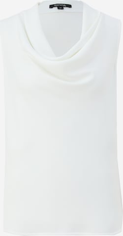 COMMA Bluza | bela barva: sprednja stran