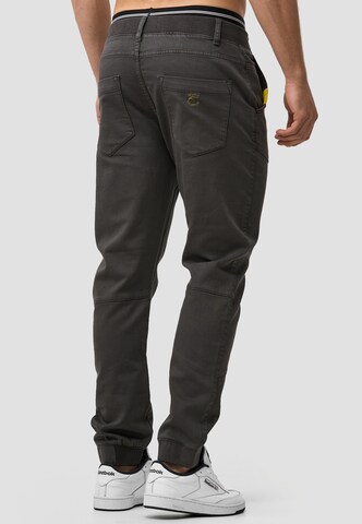 INDICODE JEANS Tapered Pants 'Zannes' in Grey