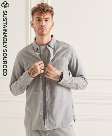 Superdry Regular fit Athletic Button Up Shirt in Grey