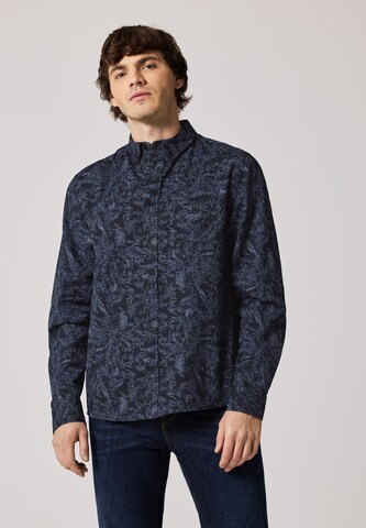 Street One MEN Regular fit Button Up Shirt in Blue: front