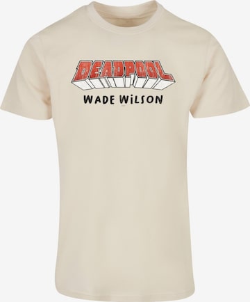 T-Shirt 'Deadpool - Aka Wade Wilson' ABSOLUTE CULT en beige : devant
