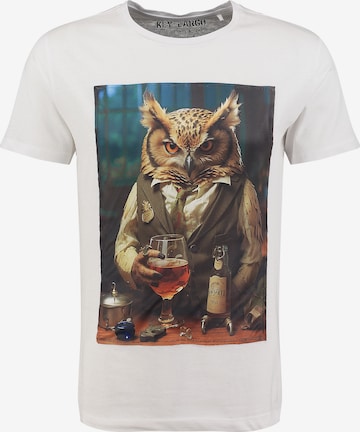 Key Largo Koszulka 'Owl' w kolorze biały: przód