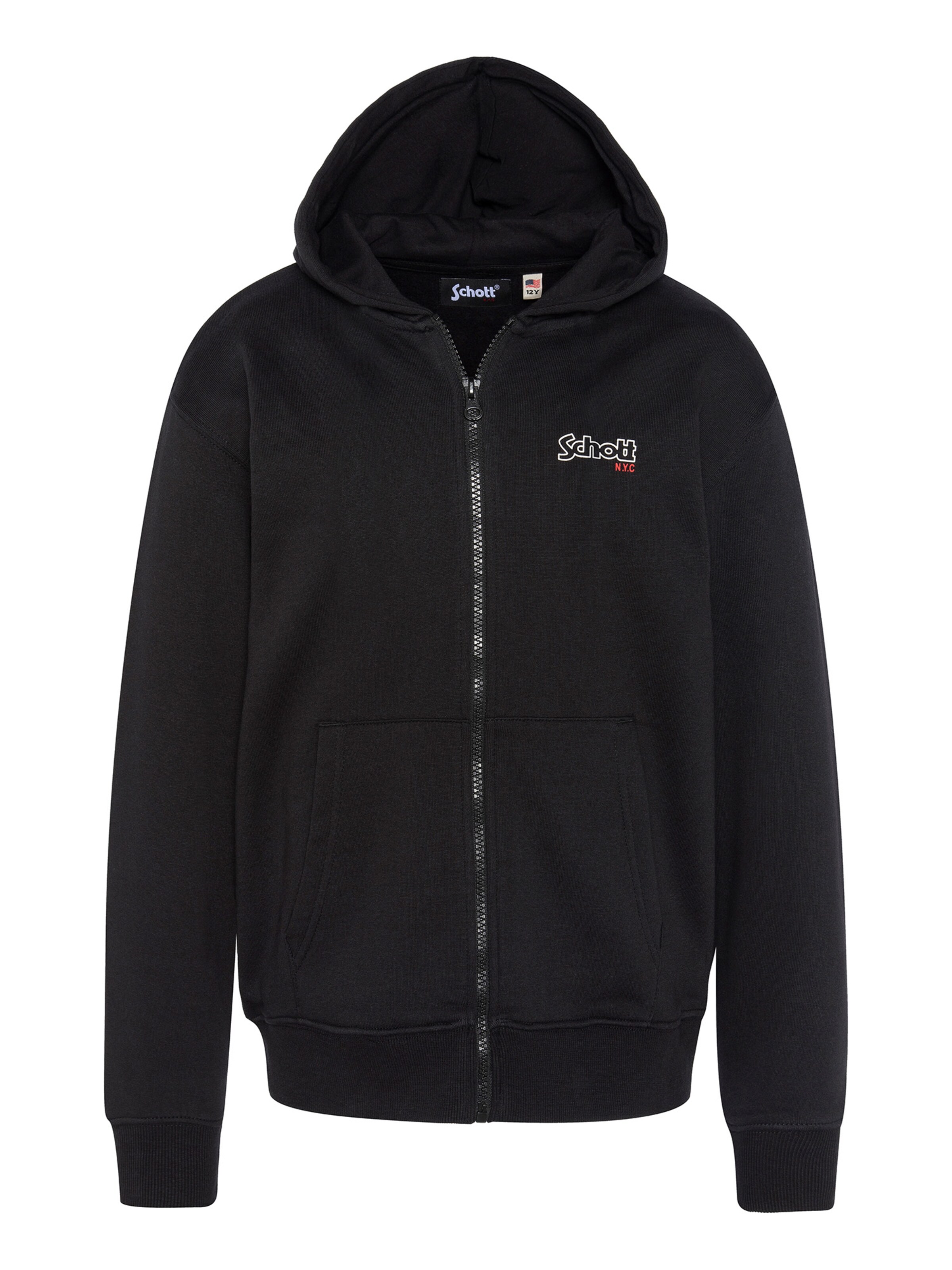 Sweat Schott NYC en noir : devant