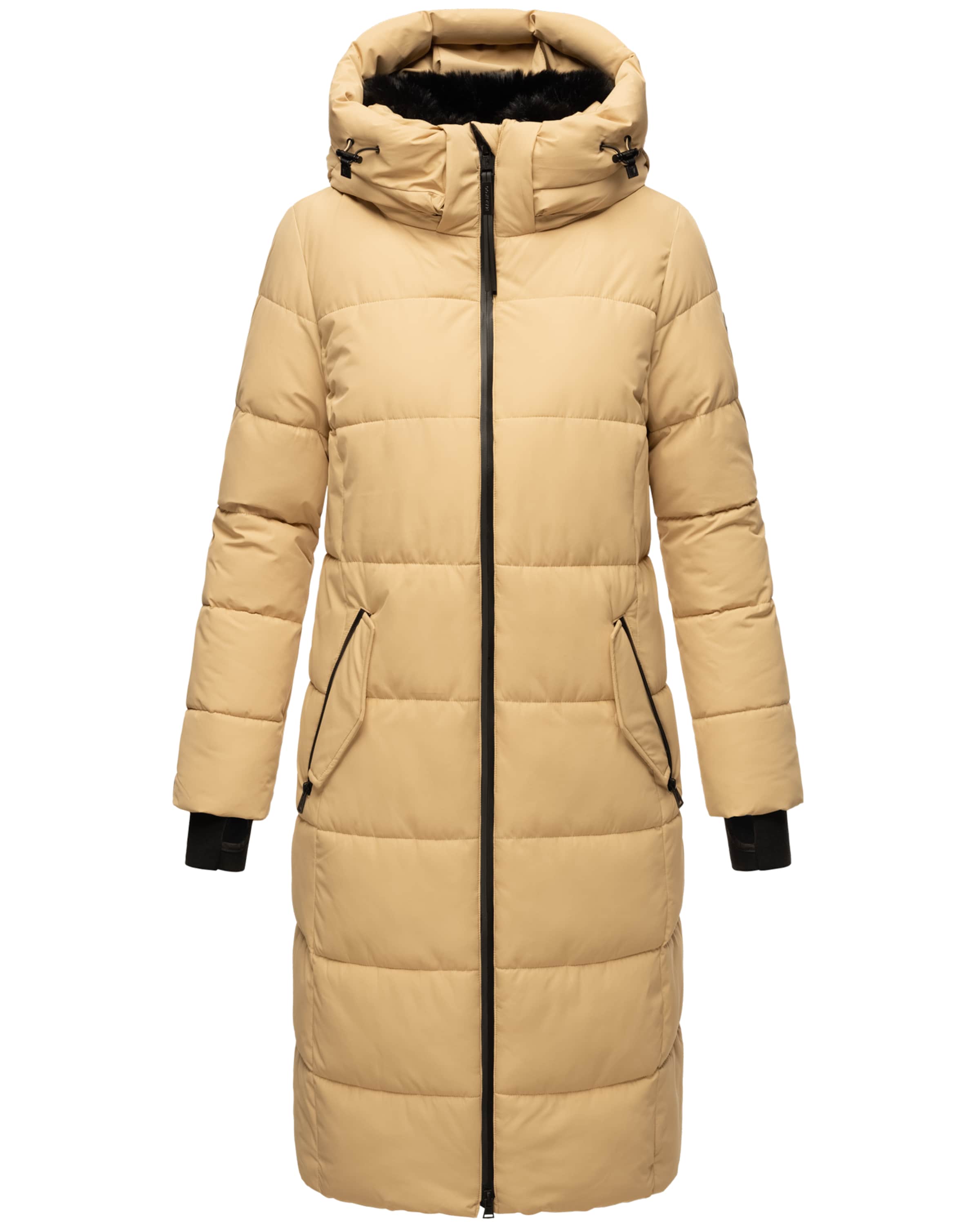 MARIKOO Winter coat 'Zuraraa XVI' in Beige: front