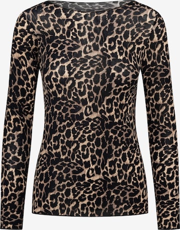 Maillot de corps 'Maglia Intima Donna Manica Lunga Cashmere & Modal Girocollo Animalier' Ciocca en noir : devant
