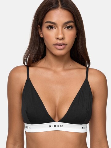 Nur Die Triangle Bra 'Sportiv' in Black: front