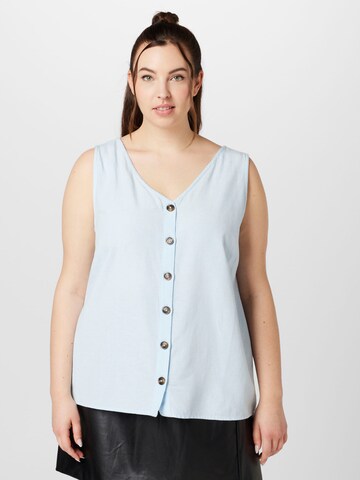 ONLY Carmakoma Blouse 'BILLIE' in Blauw: voorkant