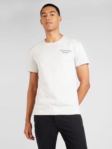 Calvin Klein Jeans Тениска 'Eclipse' в бяло