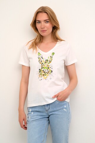 T-shirt Cream en blanc : devant