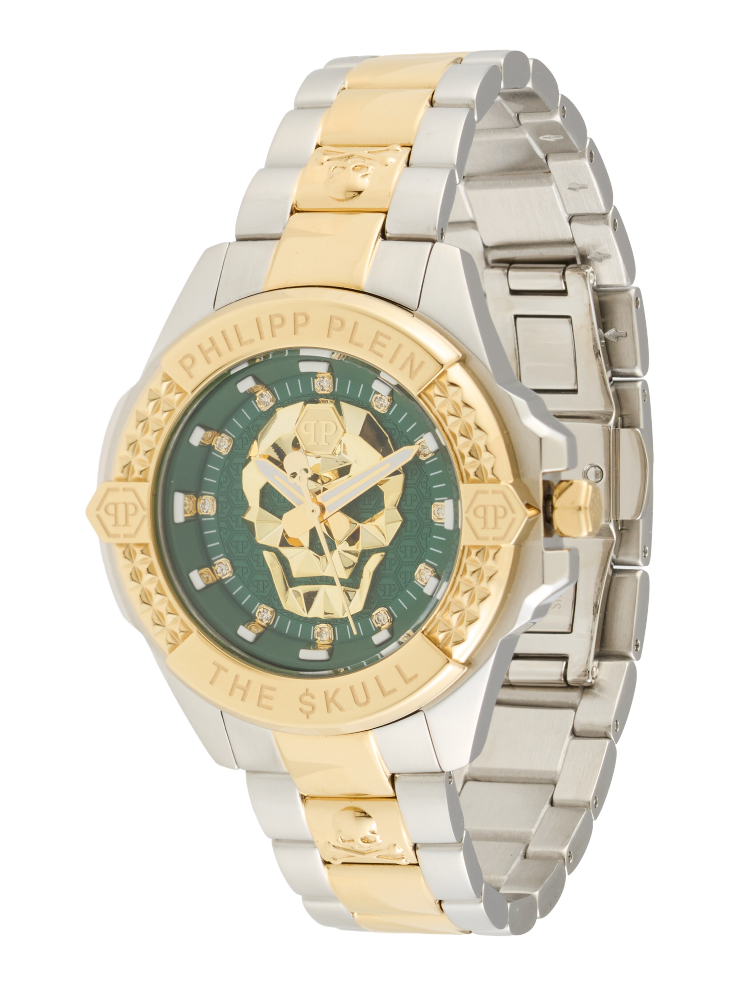 Philipp Plein Аналогов часовник в злато: отпред