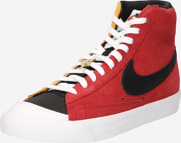 Nike Sportswear Korkeavartiset tennarit 'BLAZER MID 77 EMB' värissä punainen: edessä