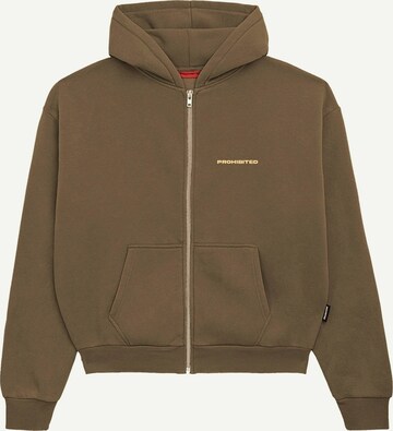 Prohibited Sweat jacket in Brown: front