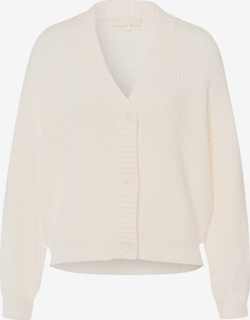 Les Lunes Gebreid vest 'Margoot' in Wit: voorkant