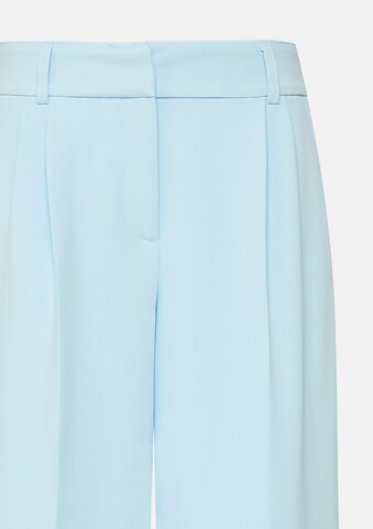 comma casual identity Wide leg Pleat-front trousers in Blue